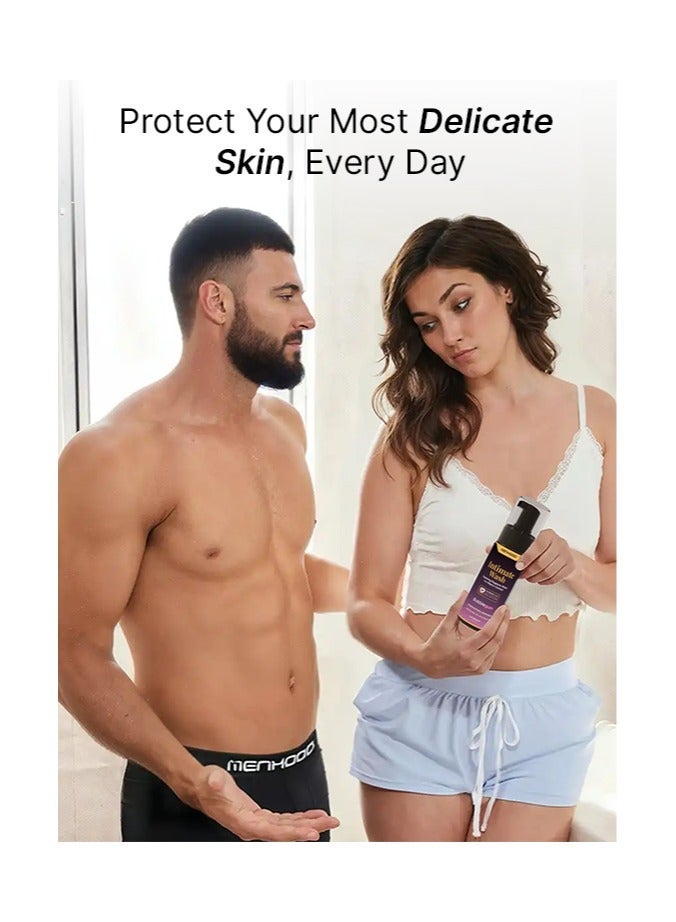 MENHOOD Intimate Wash for Men 150 ML| Tea Tree Oil Essential Neem Oil |Anti-Fungal Foaming Wash | PH Balanced |Skin Brightening | Long- Lasting Freshness (Bubble Gum) - Image 3